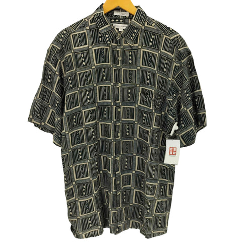 ピエールカルダン pierre cardin 総柄 S/S レーヨンシャツ メンズ M