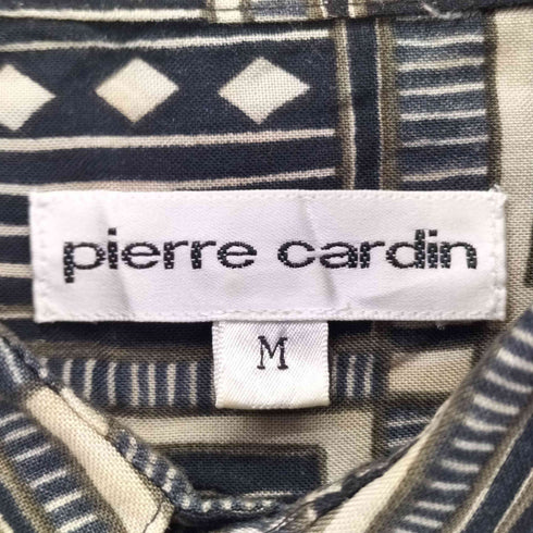 ピエールカルダン pierre cardin 総柄 S/S レーヨンシャツ メンズ M