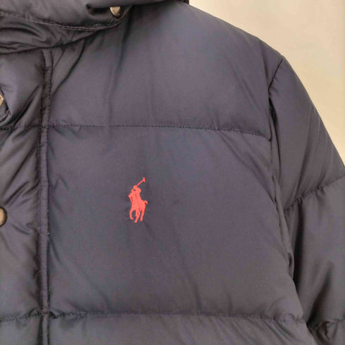 ポロバイラルフローレン Polo by RALPH LAUREN 90s 襟フリース ポニー刺繍 ダウンジャケット メンズ import:L