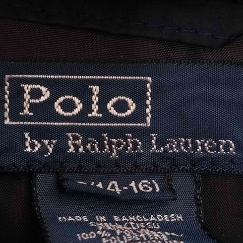 ポロバイラルフローレン Polo by RALPH LAUREN 90s 襟フリース ポニー刺繍 ダウンジャケット メンズ import:L