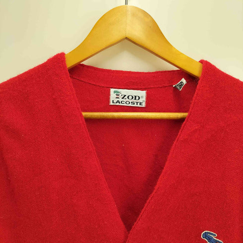 アイゾッドラコステ IZOD LACOSTE 70S 糸巻きタグ ロゴ 刺繍 青ワニ カーディガン メンズ import:L