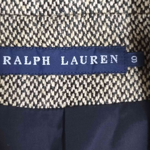ラルフローレン RALPH LAUREN シルクリネン 2B テーラードジャケット レディース 9