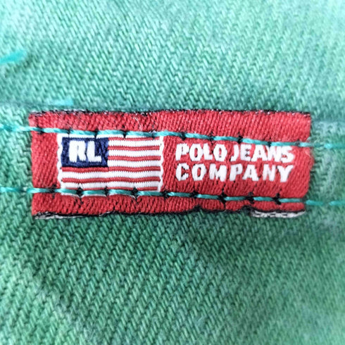 ポロジーンズカンパニーラルフローレン POLO JEANS COMPANY RALPH LAUREN レザーパッチ 5ポケット ストレートデニムパンツ メンズ 10×31