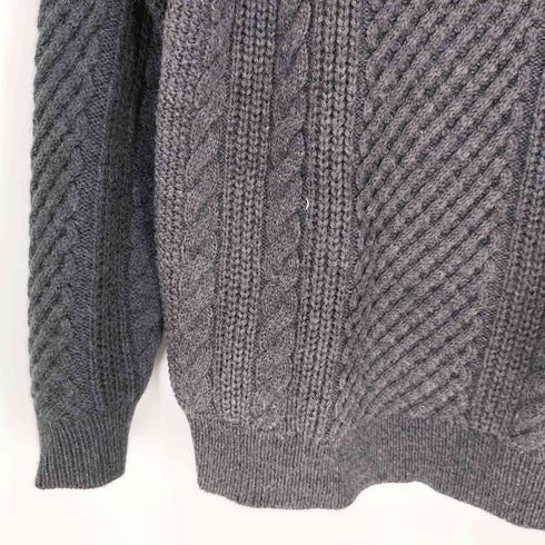 ビューティーアンドユースユナイテッドアローズ BEAUTY & YOUTH UNITED ARROWS アルパカ混 ケーブル編み クルーネックニット メンズ import:S