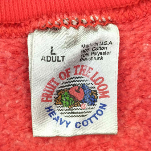 フルーツオブザルーム FRUIT OF THE LOOM 90s USA製 アメフト グラフィック プリント クルーネックスウェット メンズ import:L