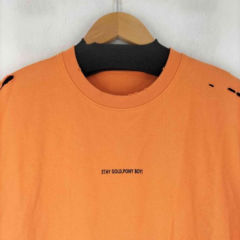 BOSIE ダメージ加工 プリント S/S Tシャツ メンズ JPN:M