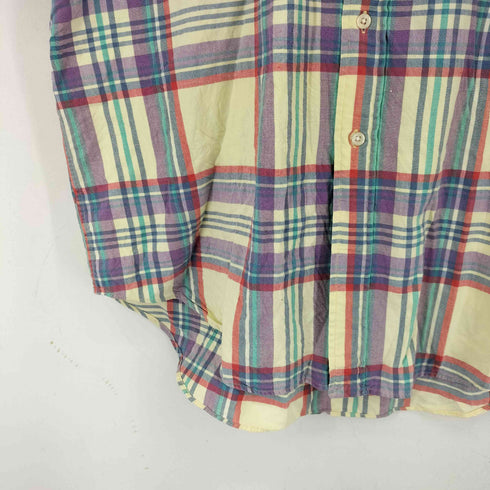ラルフローレン RALPH LAUREN 90s BLAIRE スモールポニー刺繍 チェック ボタンダウン S/S シャツ メンズ import:L