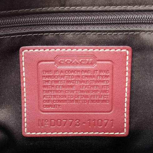 コーチ COACH ハンプトンズ ストライプ ミディアム シグネチャー モノグラム キャンバス レザー コンビ トートバック レディース