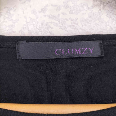 CLUMZY Y2K ラメ ラインストーン L/S カットソー レディース FREE