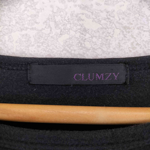 CLUMZY Y2K ラメ ラインストーン L/S カットソー レディース FREE