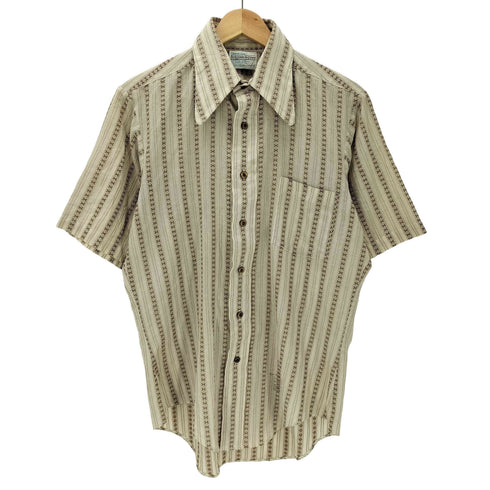 Career Club 70S USA製 総柄 S/S シャツ vintage ヴィンテージ メンズ