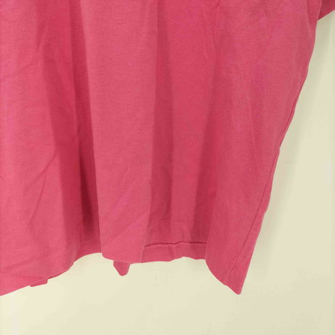 STEFANEL 80-90S MADE IN ITALY イタリア製 刺繍 S/S Tシャツ 短丈 ボックス 裾袖シングル メンズ import:S