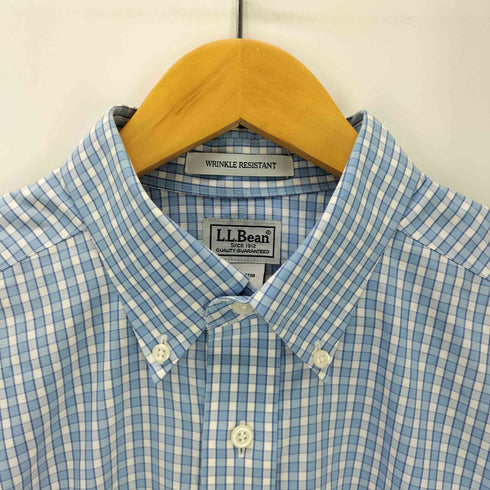 エルエルビーン L.L.Bean 00S WRINKLE RESISTANT L/S ボタンダウン チェック シャツ メンズ import:M