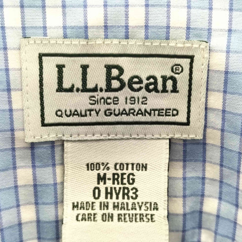 エルエルビーン L.L.Bean 00S WRINKLE RESISTANT L/S ボタンダウン チェック シャツ メンズ import:M