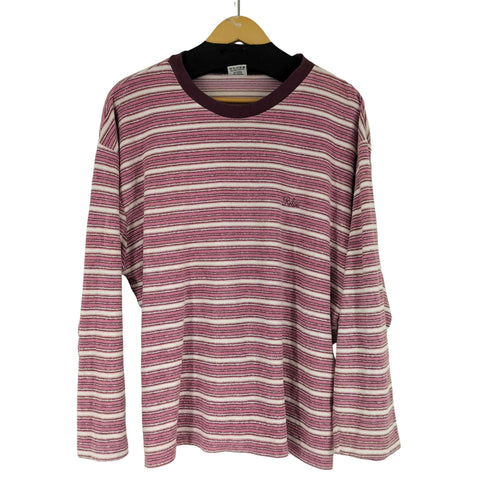 RELAX パイル地 L/S ボーダーTシャツ メンズ