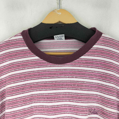 RELAX パイル地 L/S ボーダーTシャツ メンズ
