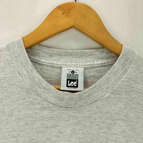 リー Lee 90S OLD USA製 S/S プリント Tシャツ 霜降り 裾袖シングル メンズ import:L