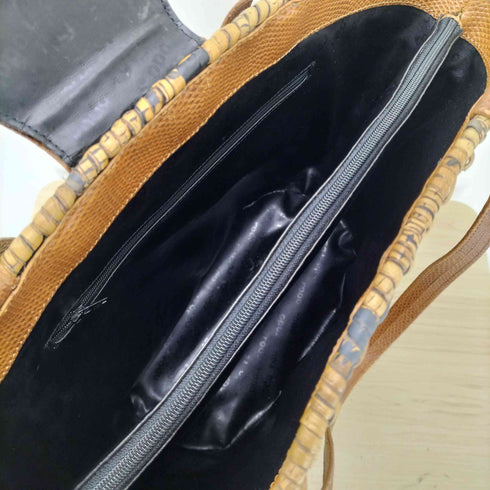 rodo MADE IN ITALY イタリア製 装飾 フラップ レザー コンビ 籠 カゴ トート バック レディース