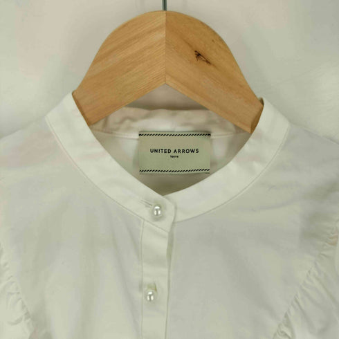 ユナイテッドアローズ UNITED ARROWS C パールモチーフ フリル ブラウス B† レディース JPN:36