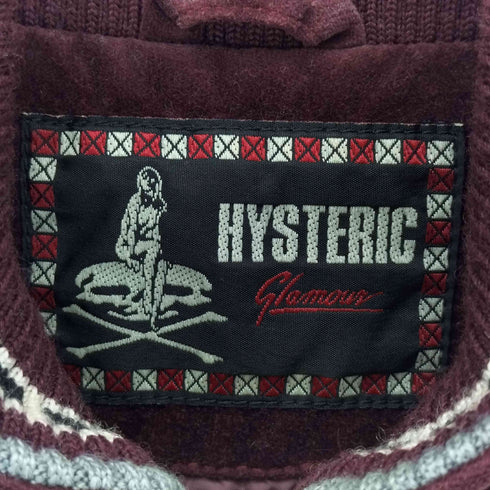 ヒステリックグラマー HYSTERIC GLAMOUR ベロア ヒスガール 刺繍スカジャン レディース FREE