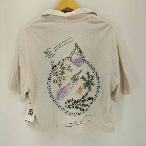 ザラ ZARA 刺繍デザインオープンカラーシャツ レディース import:M