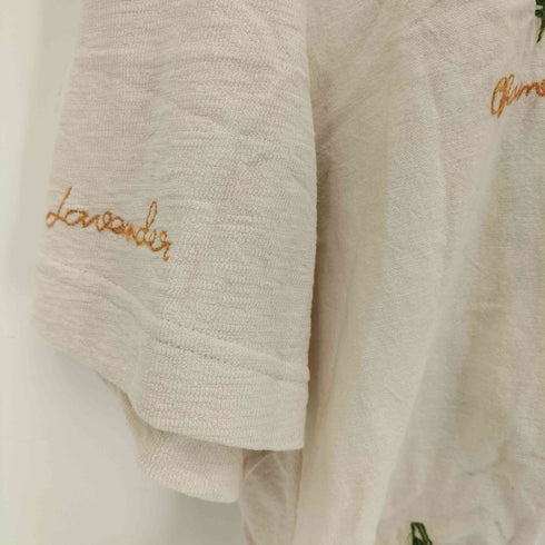 ザラ ZARA 刺繍デザインオープンカラーシャツ レディース import:M