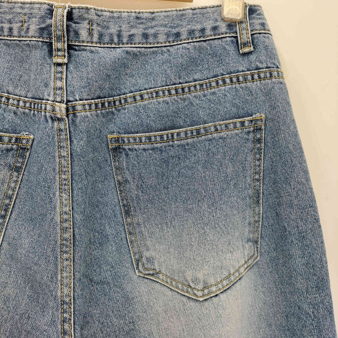 GO JEANS ワイドストレートデニムパンツ メンズ JPN:M