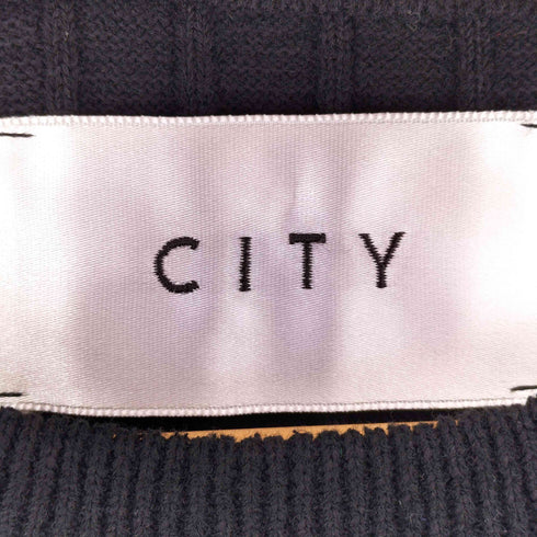 シティー CITY ナイロン混 リブクルーネックプルオーバー メンズ JPN:1