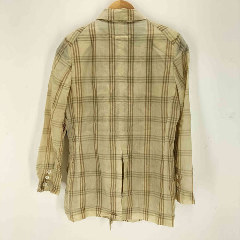 ジャンポールゴルチエフェム Jean Paul GAULTIER FEMME ピークドラペル チェック1Bテーラードジャケット レディース 40