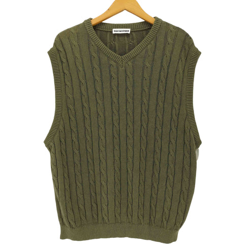 SOFTHYPHEN LINEN CABLE KNIT VEST レディース 03
