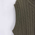 SOFTHYPHEN LINEN CABLE KNIT VEST レディース 03