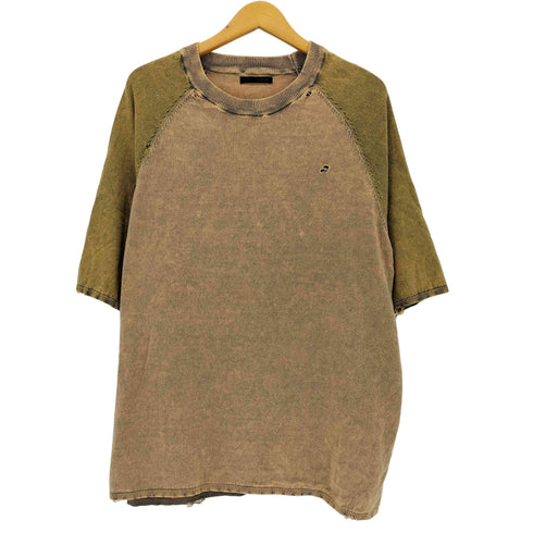 ザラ ZARA used加工 ラグラン S/S ニット メンズ import:L