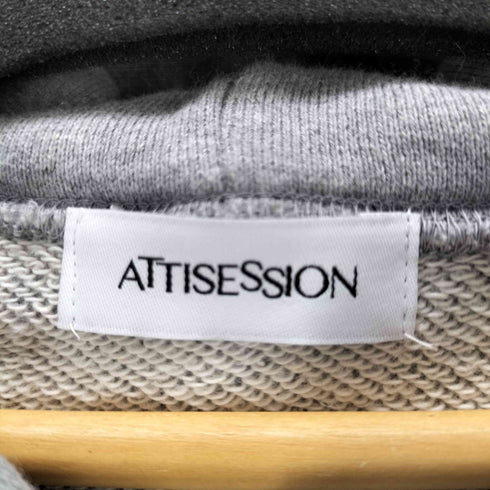 ATTISESSION ヴィンテージライク スウェット フーディー レディース