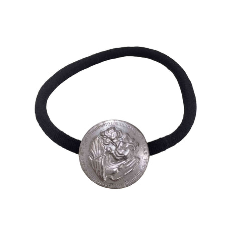 サイトバイヨウジヤマモト syte by Yohji Yamamoto Crow Flower Concho Hair Tie Silver クロウフラワー コンチョ ヘアタイ レディース