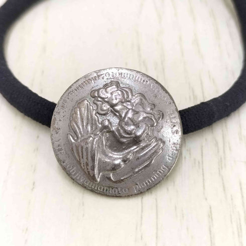サイトバイヨウジヤマモト syte by Yohji Yamamoto Crow Flower Concho Hair Tie Silver クロウフラワー コンチョ ヘアタイ レディース