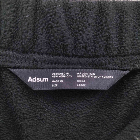Adsum サイドジップフリースパンツ メンズ