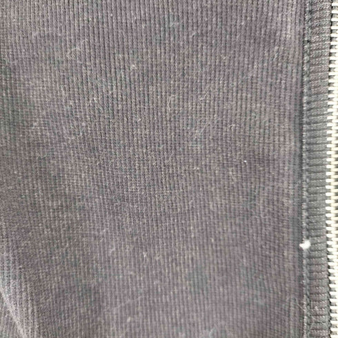 ロゴ プリント ジップアップ リブ S/S Tシャツ レディース FREE