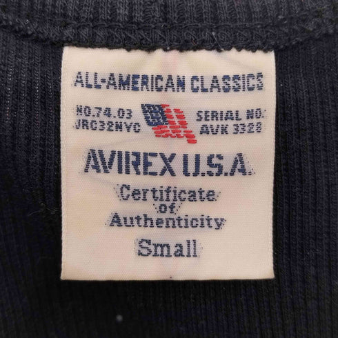 アヴィレックス AVIREX クルーネック リブ長袖デイリーTee メンズ import:S