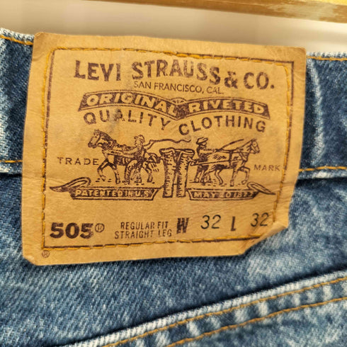リーバイス Levis ボタン裏575 505 スモールe オレンジタブ ジップフライデニムパンツ メンズ 32/32