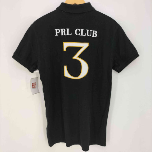 ポロバイラルフローレン Polo by RALPH LAUREN PRL CLUB エンブレム ポニー刺繍 背面ナンバリング3 半袖ポロシャツ メンズ import:M