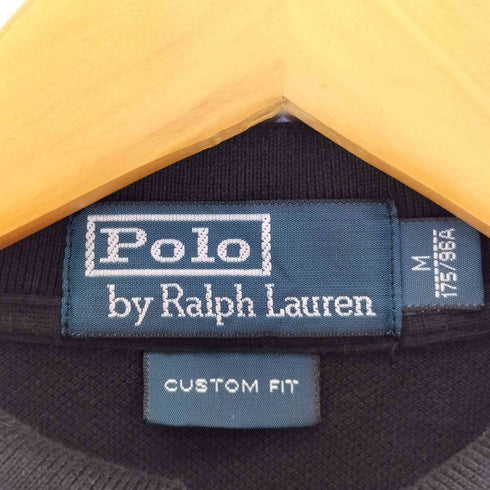 ポロバイラルフローレン Polo by RALPH LAUREN CUSTOM FIT エンブレム ビッグポニー刺繍 袖ナンバリング3 半袖ポロシャツ メンズ import:M