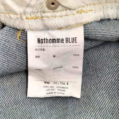 Nothommeblue ヴィンテージウォッシュ ストレートジーンズ メンズ JPN:S