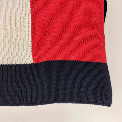 トミーヒルフィガー TOMMY HILFIGER ロゴ コットンニットマフラー メンズ