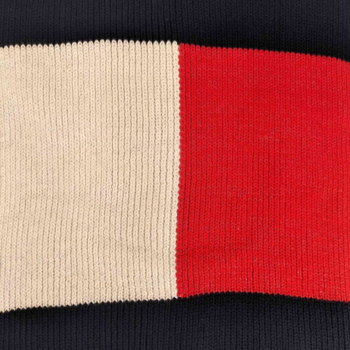 トミーヒルフィガー TOMMY HILFIGER ロゴ コットンニットマフラー メンズ
