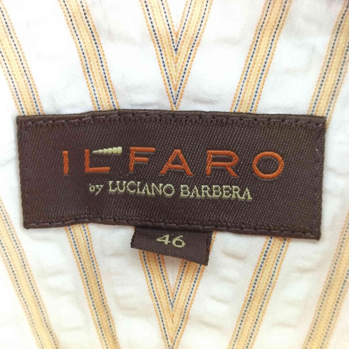 ILFARO BY LUCIANO BARBERA ボーダー S/S BDシャツ メンズ JPN:46