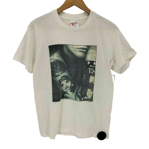 ヘインズ Hanes 90s USA製シングルステッチ フォトプリント クルーネックTシャツ メンズ import:M