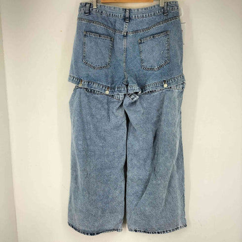 シーイン SHEIN デタッチャブル ワイドデニム パンツ メンズ US:30-31