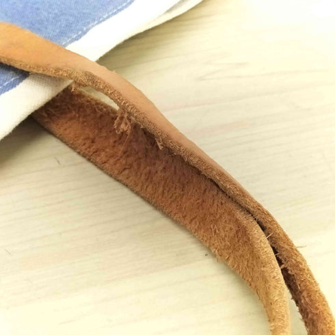 WILL LEATHER GOODS USA製 トートバッグ レザーハンドル ボーダー キャンバス メンズ