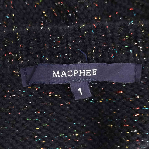 マカフィー MACPHEE ラメ入り ニットカーディガン レディース JPN:1