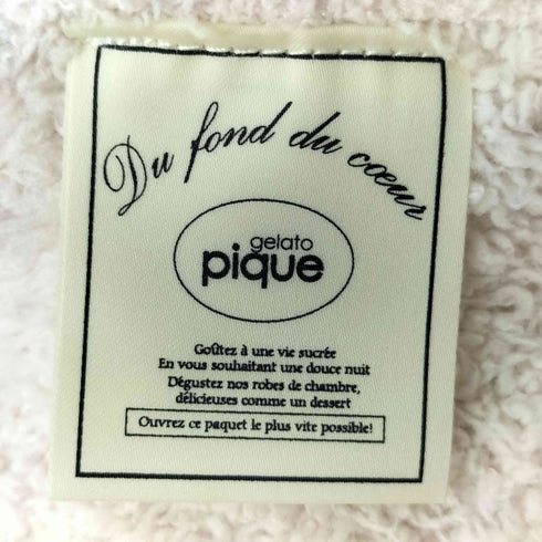 ジェラートピケ gelato pique ボーダー ジップアップ ルームウェア レディース ONE SIZE